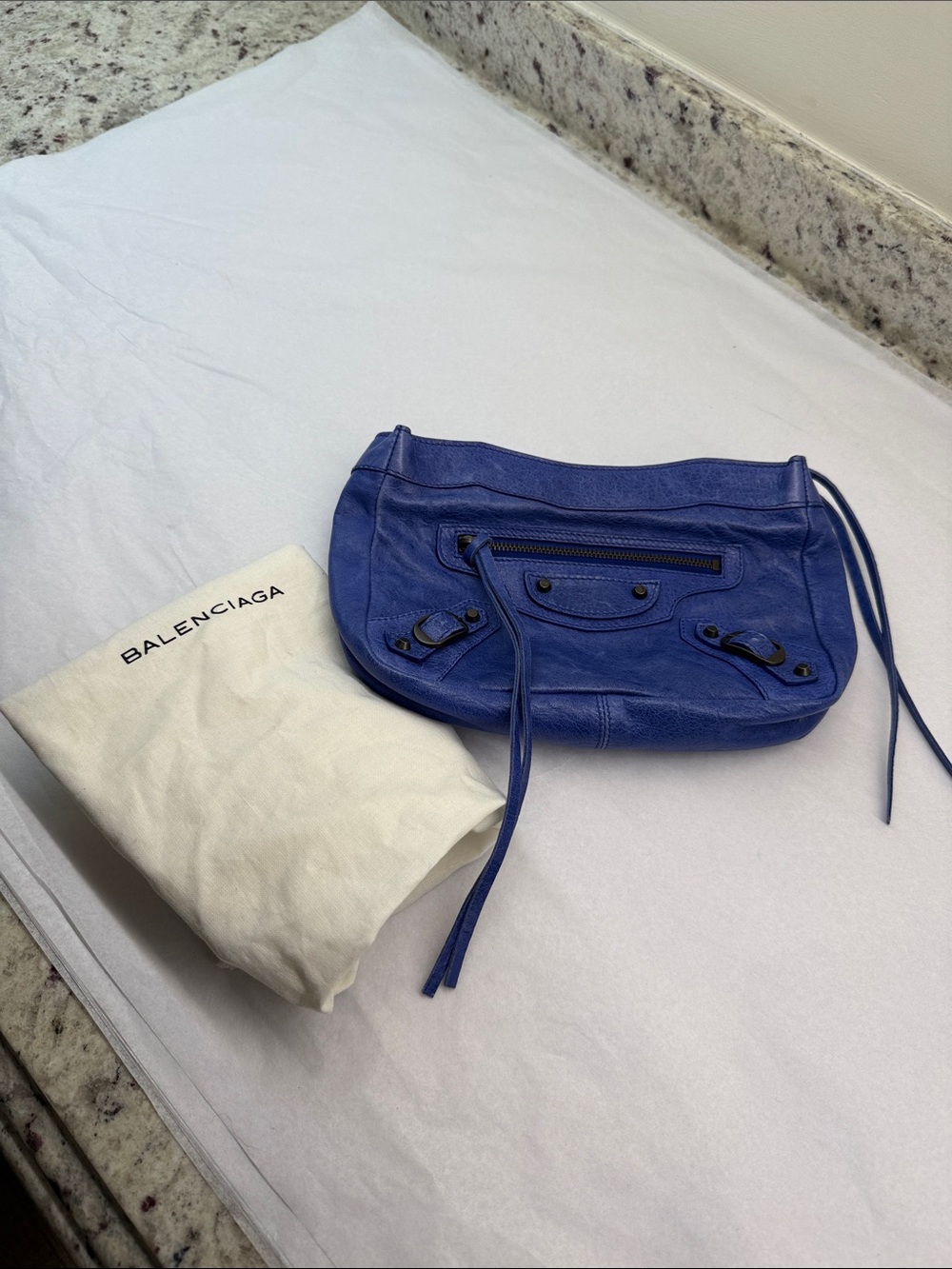 Balenciaga Electric Blue Leather Bag